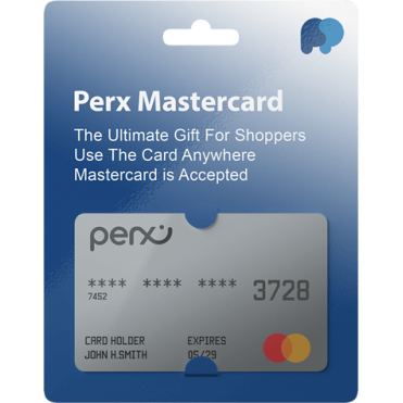 Global Perx Mastercard mockup with partial digits/name